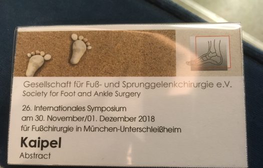 Zeit für Fortbildung – Vortrag am 26. int. Symposium für Fußchirurgie der GFFC (München)